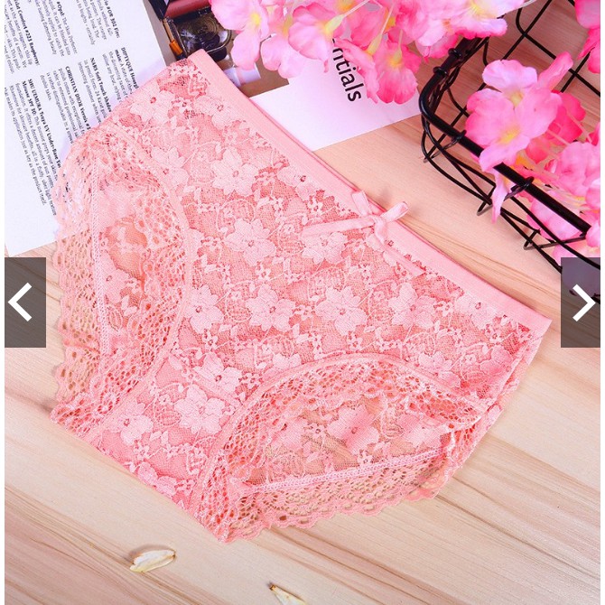 Quần Lót Ren Hoa Đính Nơ Đẹp