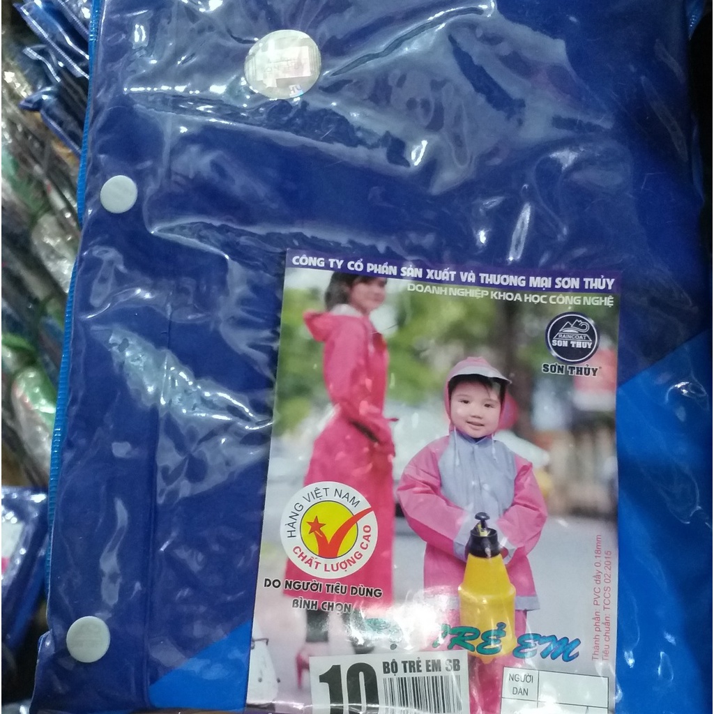 Áo mưa bộ trẻ em sơn thủy