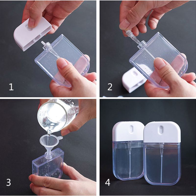 Set 5 Chai Nhựa Rỗng 35ml Có Thể Tái Sử Dụng Dùng Đựng Mỹ Phẩm Khi Đi Du Lịch