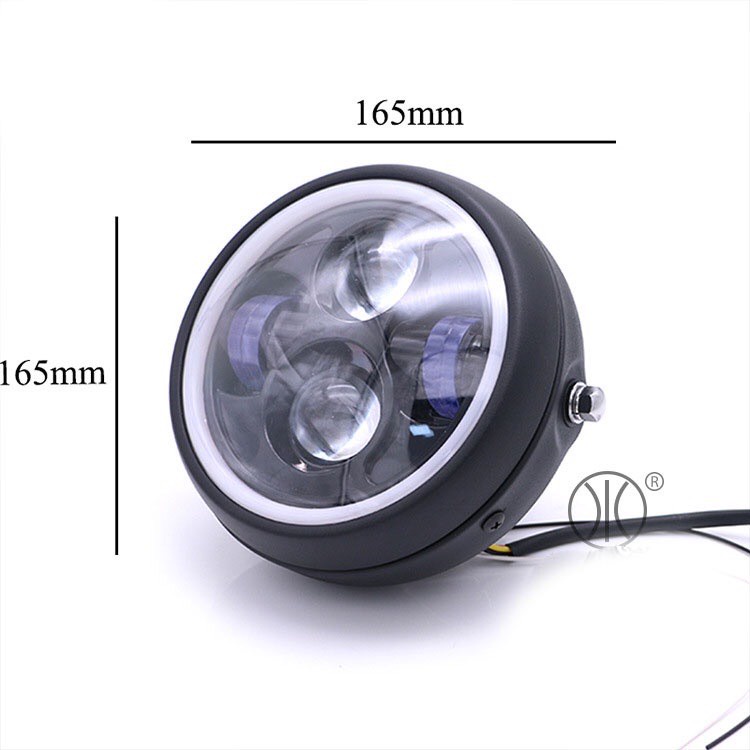 Đèn Pha kiểu dáng Su GN bi Led viền trắng sáng, phù hợp độ nhiều dòng xe classic, tracker
