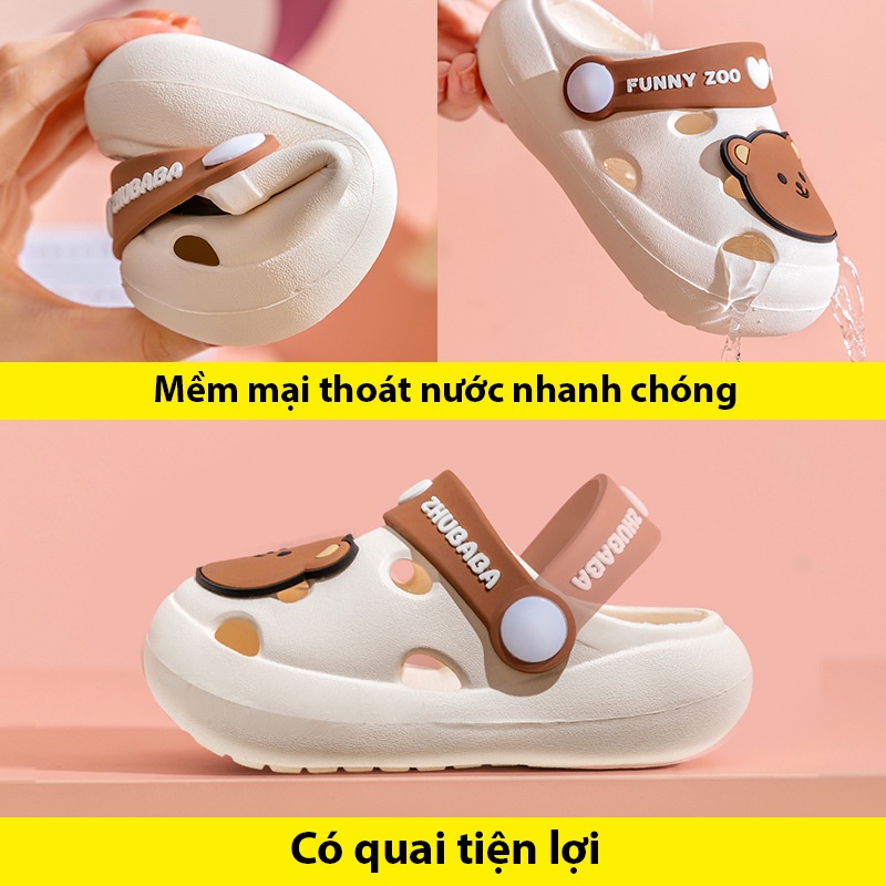 Dép Cho Bé, Dép Cross Cho Bé Siêu Nhẹ Bé Trai Bé Gái Dép Sục Cross Cực Cute D1