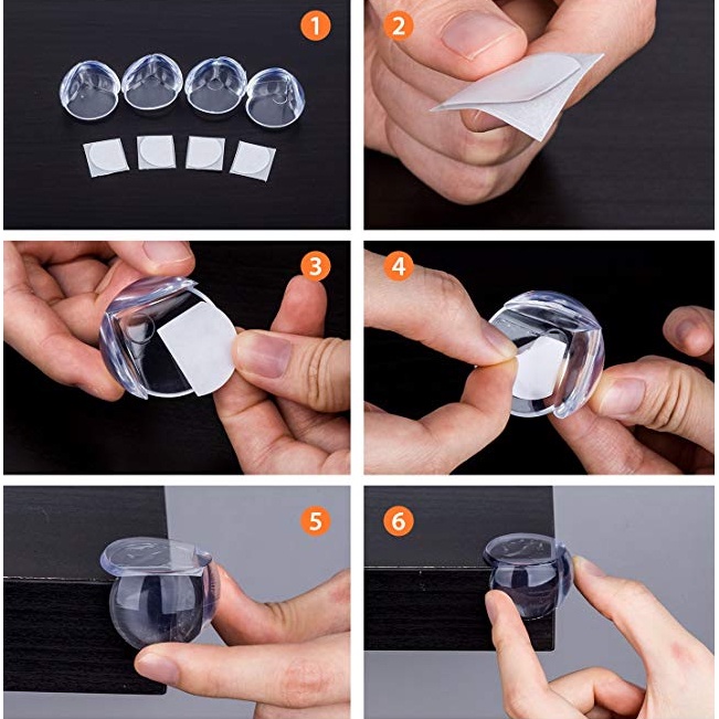 Bộ 10 Vỏ Bọc Góc Bàn Bằng Silicon Bảo Vệ An Toàn Cho Bé