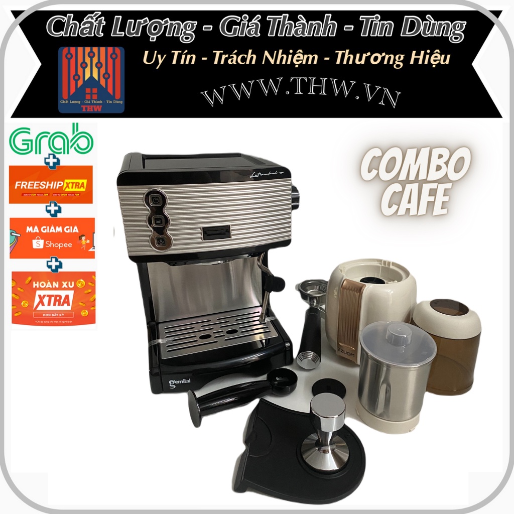 |THW.VN| Máy Pha Cà Phê Gemilai Espresso Italia CRM3601 New 2022