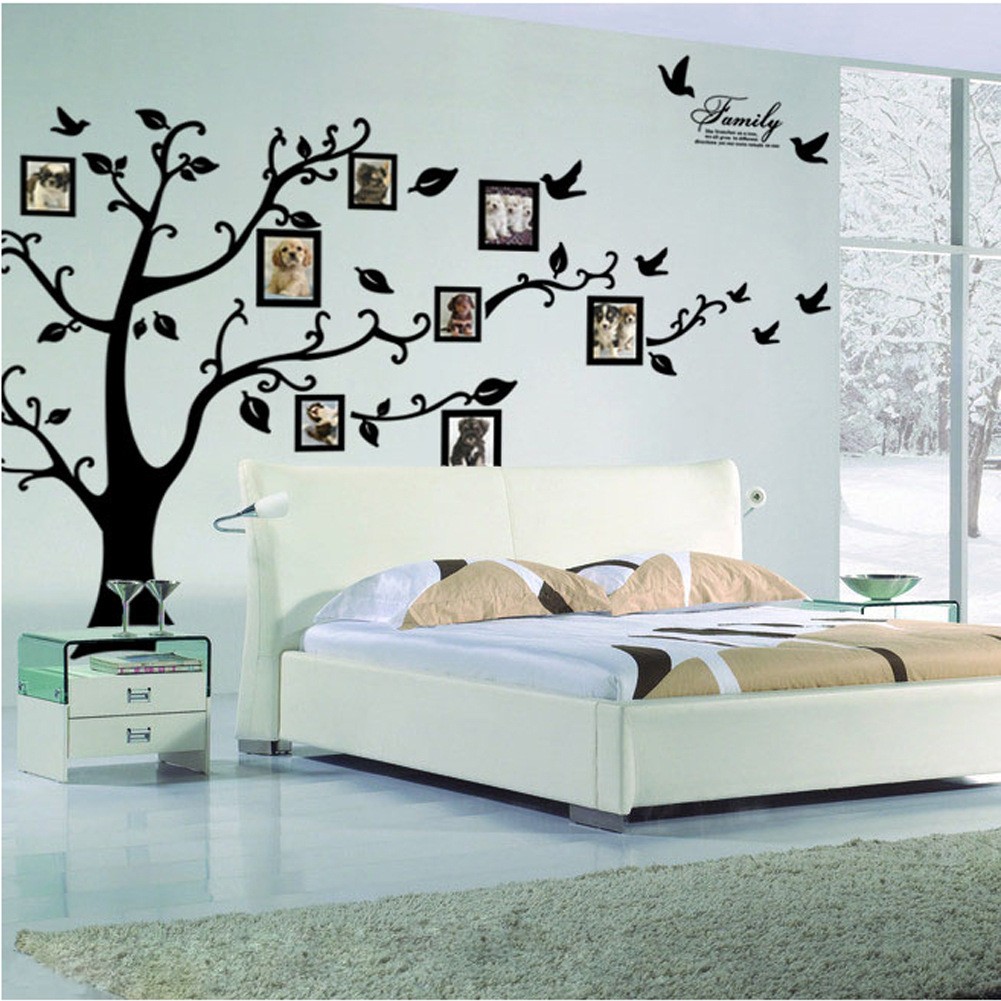 Decal dán tường Cây treo ảnh 4 size lớn - DCX027