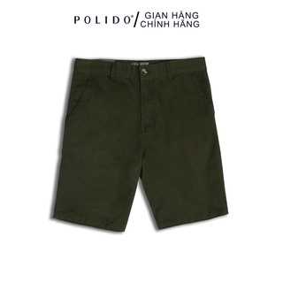 Quần Short Nam Khaki CEFFYLO Màu Xanh Rêu Chất Vải Mát, Co Giãn Nhẹ Mặc Hè Chuẩn Gu