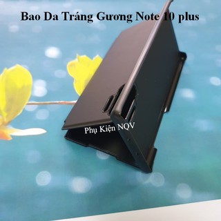 Note 10 plus|| Bao Da Clear View Standing Samsung Note 10 plus - Pk NQV