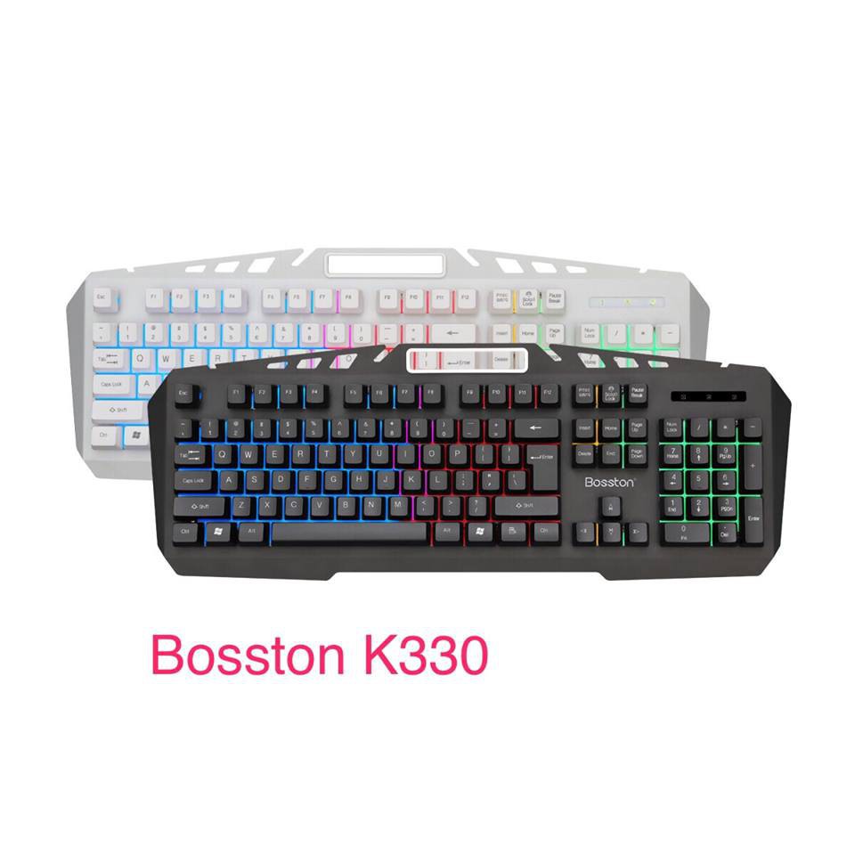 KEYBOARD BOSSTON K330 USB GIẢ CƠ-LED 7 MÀU