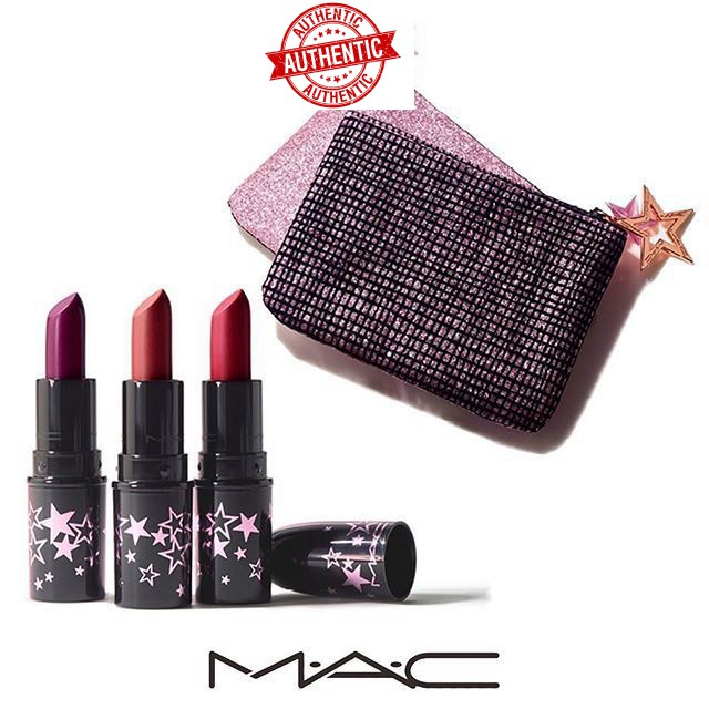 [Mã chiết khấu giảm giá mỹ phẩm chính hãng] Set 3 Cây Son Mac Mini Lucky Star Lipstick