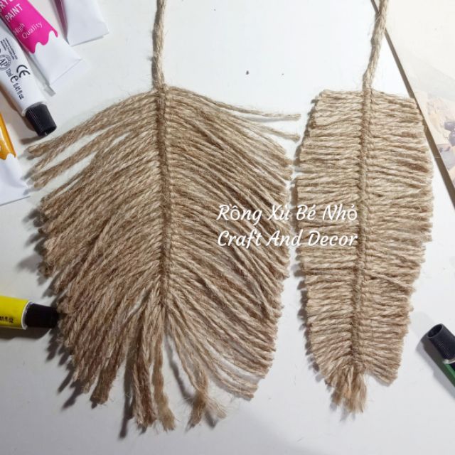 Chiếc lá dây thừng (Móc khóa decor)
