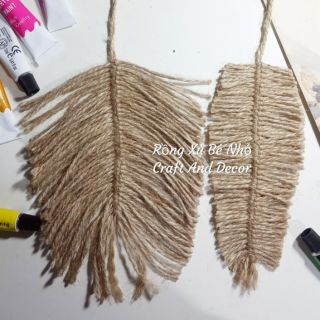 Chiếc lá dây thừng (Móc khóa decor)