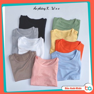 Áo Thun Cho Bé Trai Bé Gái Đủ Màu Đủ Size, Áo Cộc Tay Chất Thun Lạnh Mềm Mịn Thoáng Mát