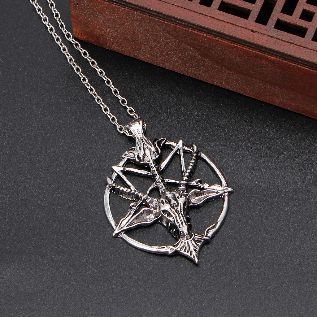 Dây chuyền kim loại mặt dê Sabbatic dùng làm trang sức độc đáo