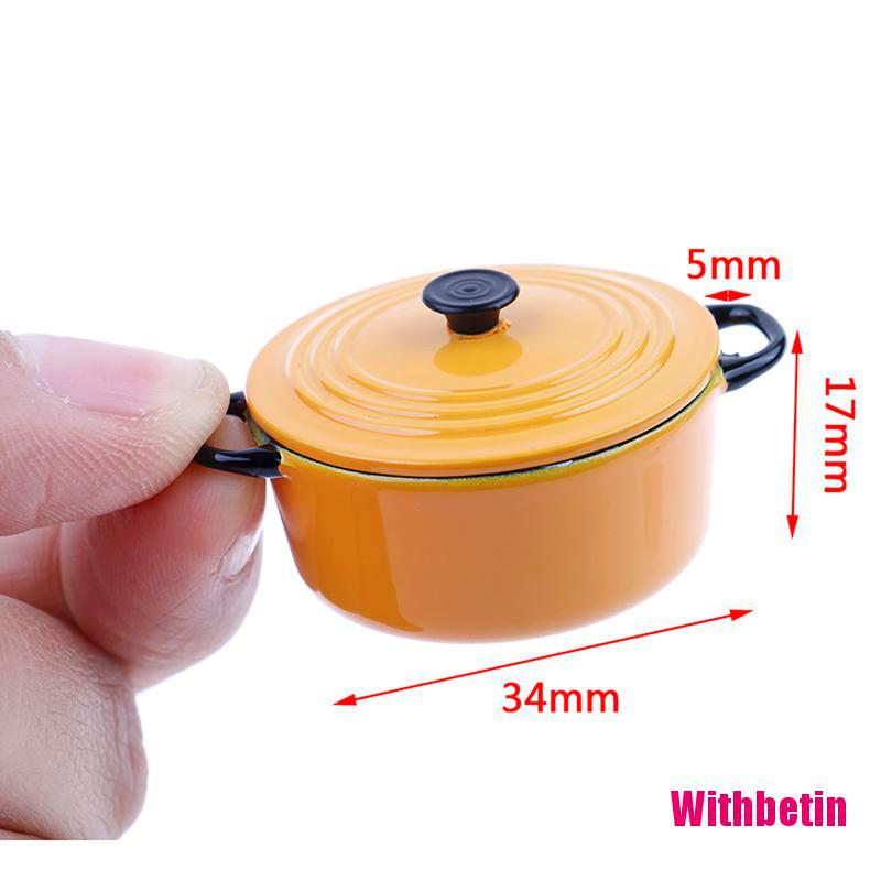 Mô Hình Nồi Nấu Ăn Mini 34x17mm Tỉ Lệ 1: 12 Trang Trí Nhà Búp Bê