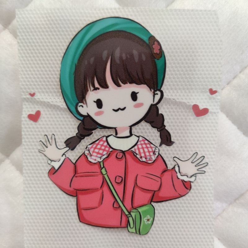 Hình dán nhiệt nhiều mẫu - Bé gái cute set 1