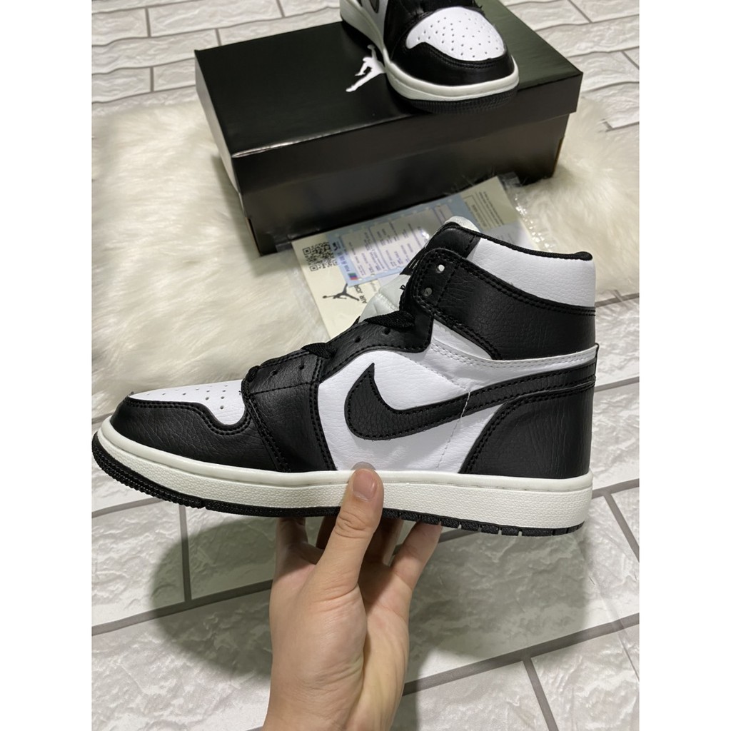 Giày thể thao sneaker Air Jordan Cổ Cao, JD1 panda đen trắng full box - Hot trend 2021 | BigBuy360 - bigbuy360.vn