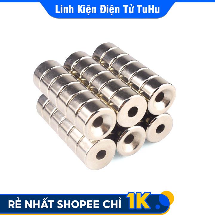Nam Châm Đất Hiếm Trụ Tròn 6x2mm Có Lỗ - 1 Viên