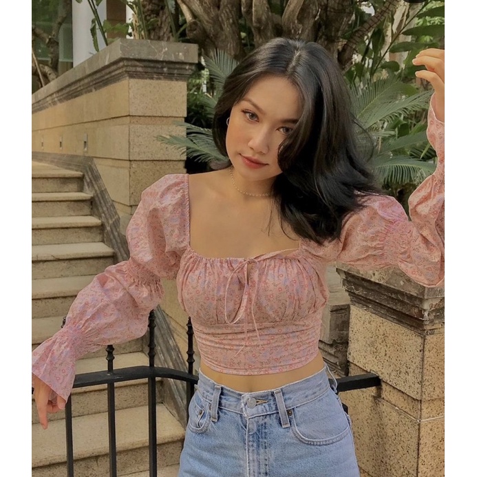 Áo nhún ngực tay phồng KARA TOP