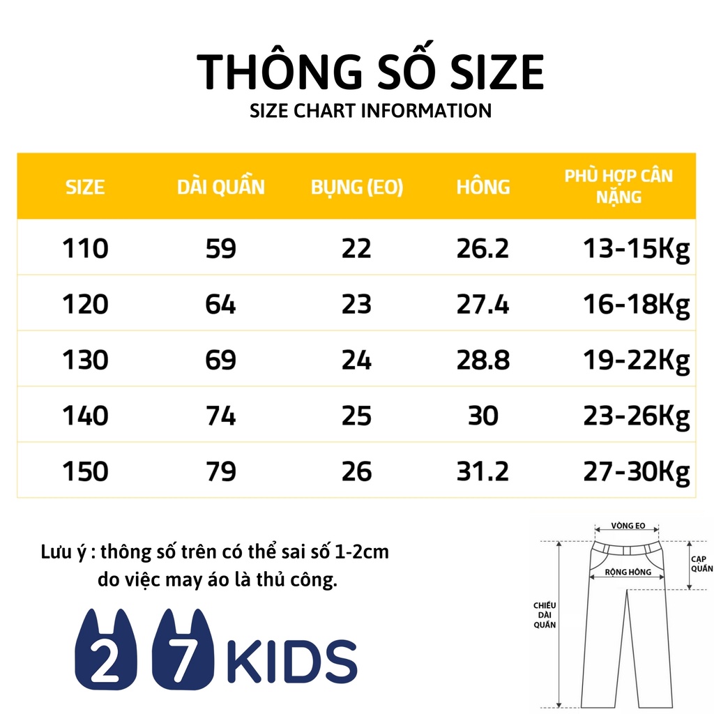 Quần legging lót lông bé gái 27Kids Ambb Quần thu đông nữ cho trẻ từ 2-10 tuổi GLPL3