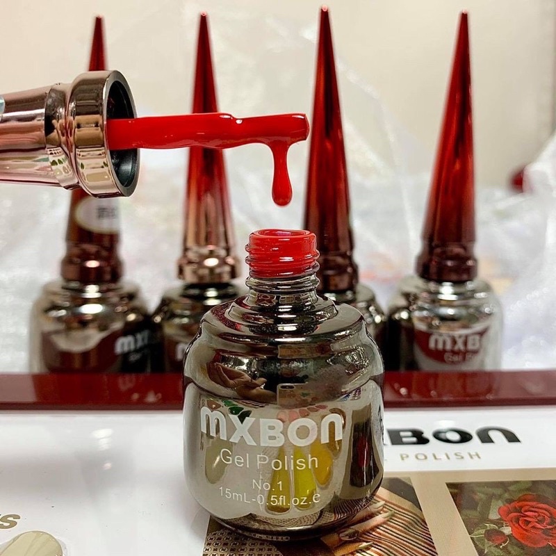 [ Hàng Chuẩn ] Sơn Gel Mxbon Tổng Đỏ Thời Thượng Lẻ Số