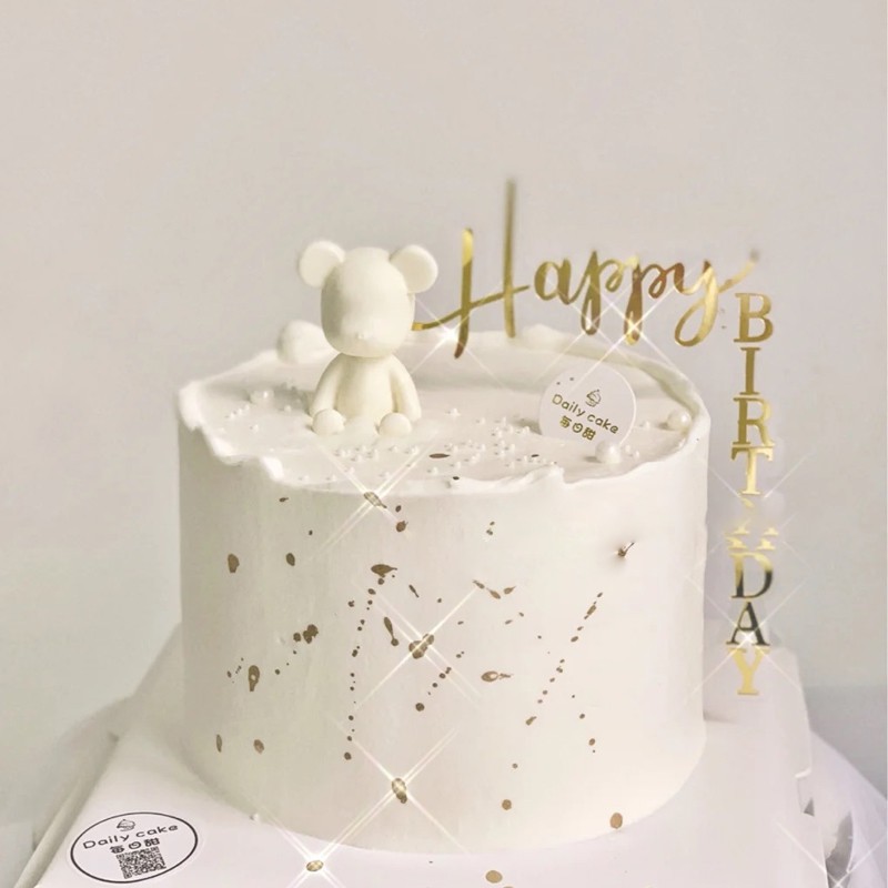 Gấu Bông Bằng Nhựa Dễ Thương Dùng Trang Trí Bánh Kem