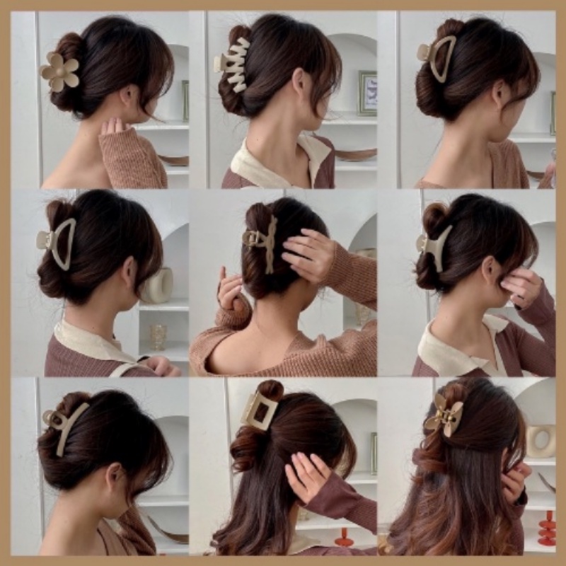 Kẹp Tóc Màu Nâu Thời Trang Hàn Quốc Cho Nữ