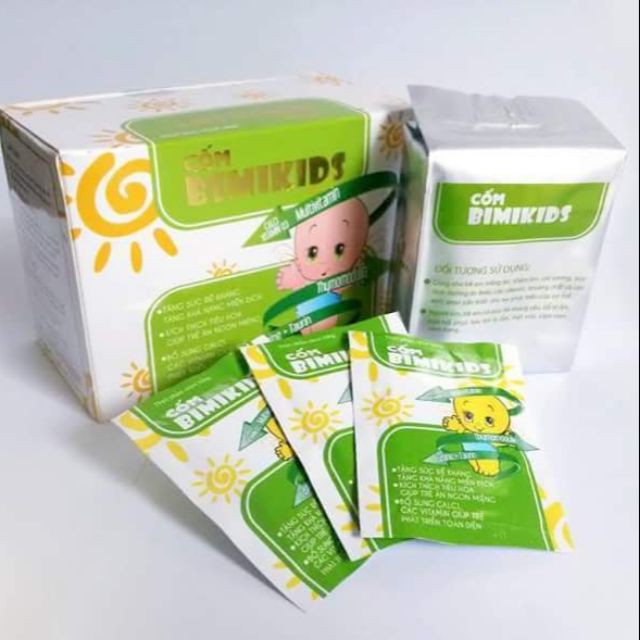 Cốm Bimikids - Hỗ trợ giúp bé ăn ngon, tiêu hóa tốt, hấp thụ dinh dưỡng, tăng cân đạt chuẩn