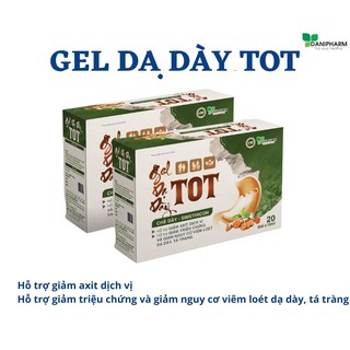 Dạ dày-Gel dạ dày TOT- DANIPHARM, trung hòa acid, giảm acid dịch vị, tạo lớp màng nhầy bảo vệ niêm mạc dạ dày, tá tràng