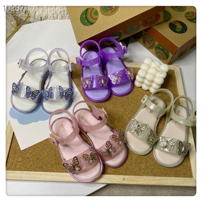 melissa melissa jelly shoes 2020 new stereo butterfly sandals for women open toe fragrant shoes for girls GVFQ