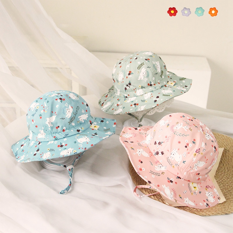 Nón Bucket Hình Động Vật Phong Cách Hàn Quốc Cho Bé
