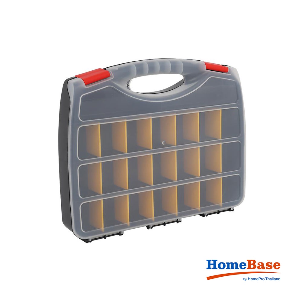 HomeBase MATALL Hộp đựng dụng cụ đa năng bằng nhựa có nhiều ngăn Thái Lan W38xH31.5x6cm màu trắng trong