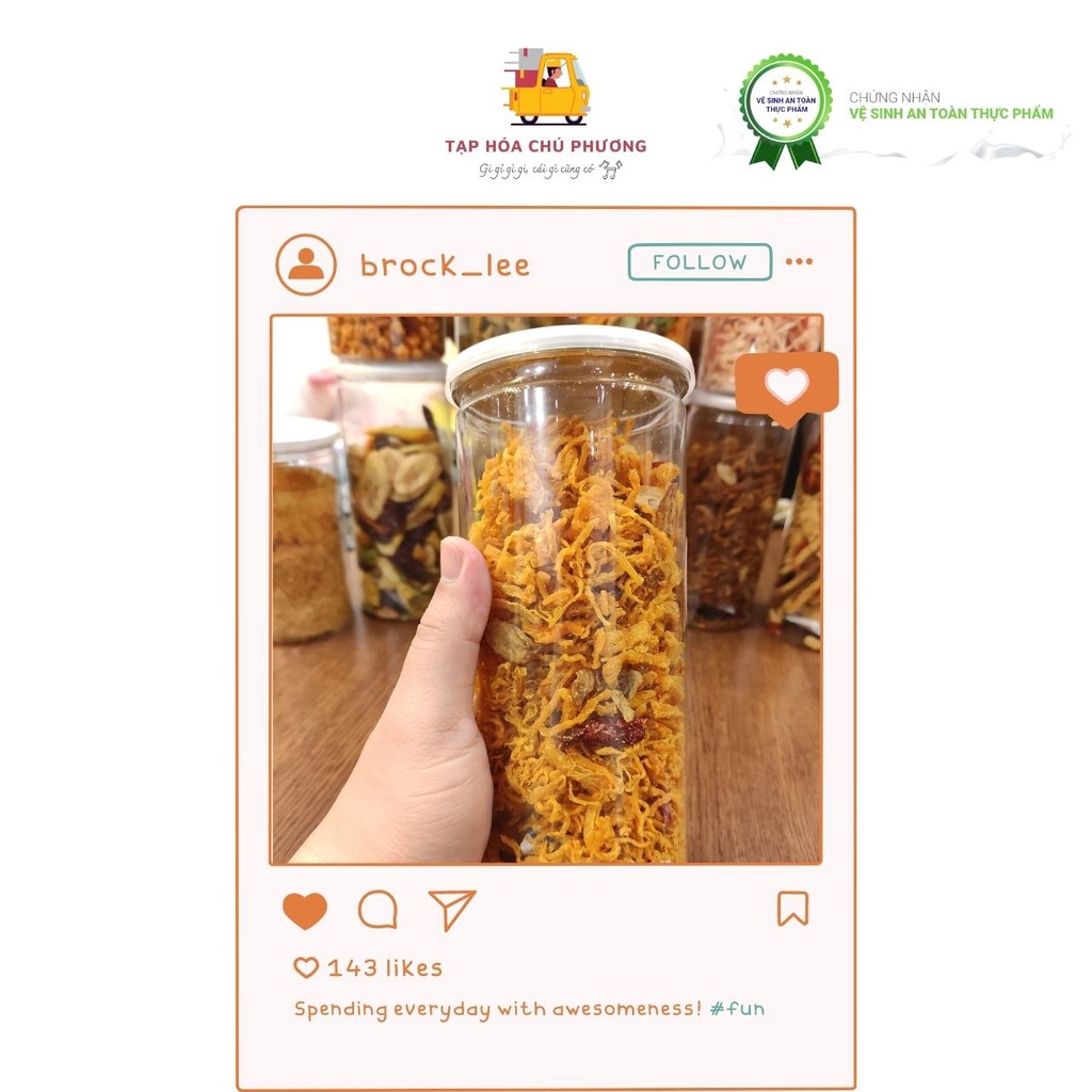 Khô gà bơ tỏi giòn ngon đậm vị - hũ 300g - Tạp hóa chú Phương | BigBuy360 - bigbuy360.vn