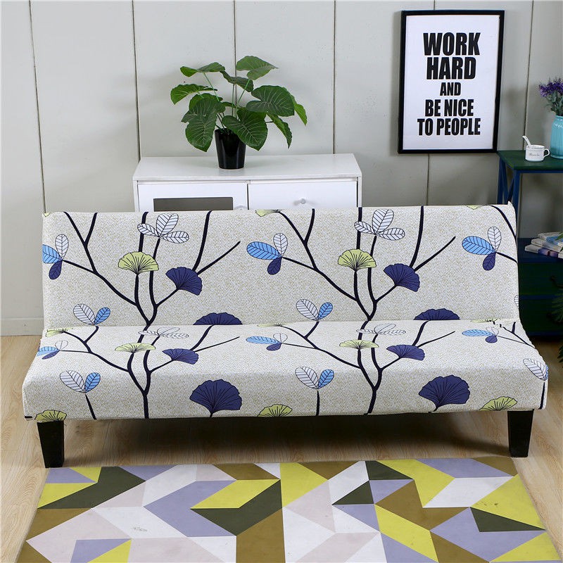 Tấm bọc ghế sofa gập/đầu giường chất vải co giãn thiết kế xinh xắn thích hợp 4 mùa