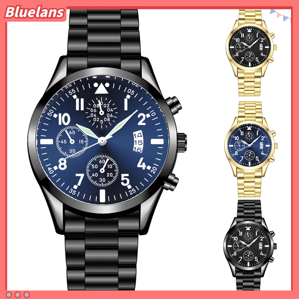 Đồng Hồ Analog Máy Quartz Mặt Tròn Hiển Thị Ngày 48h Thời Trang Cho Nam