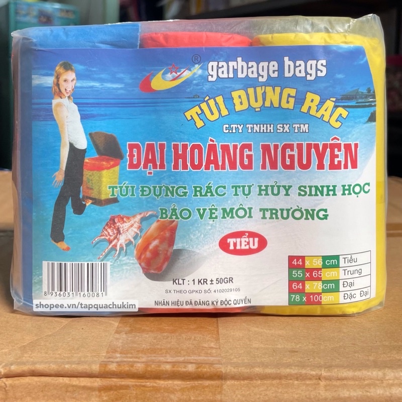 Bao rác màu ĐẠI HOÀNG NGUYÊN loại tốt 1kg size Nhỏ / Trung / Lớn - tapquachukim