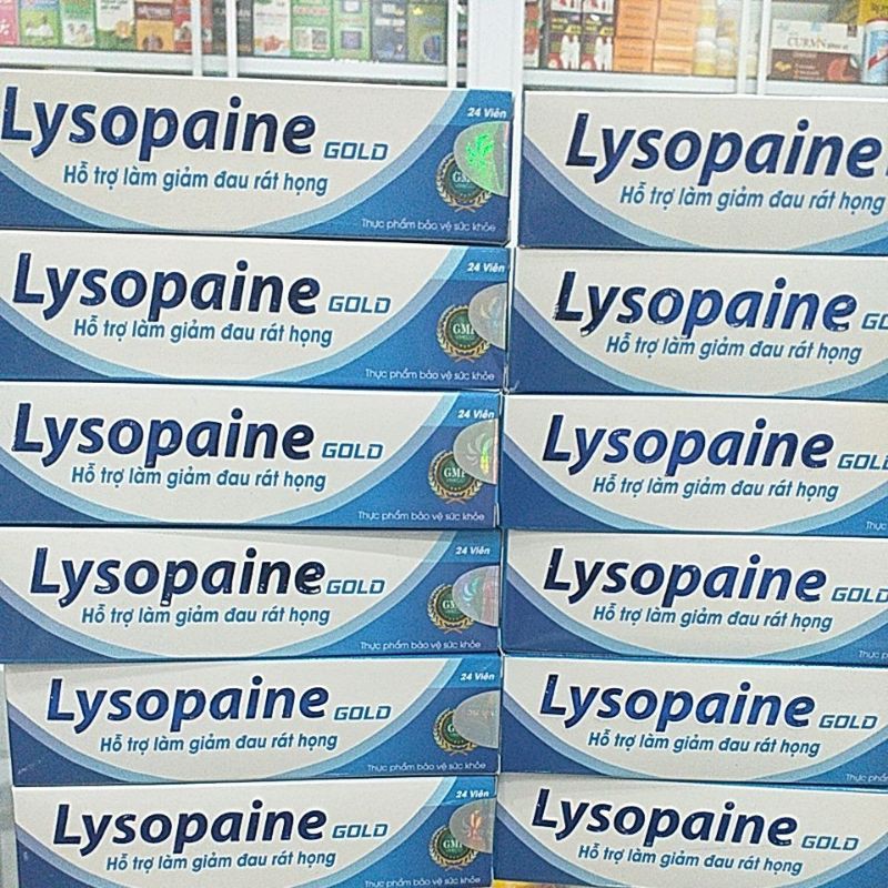 Kẹo ngậm Lysopaine gold tuýp 24 viên