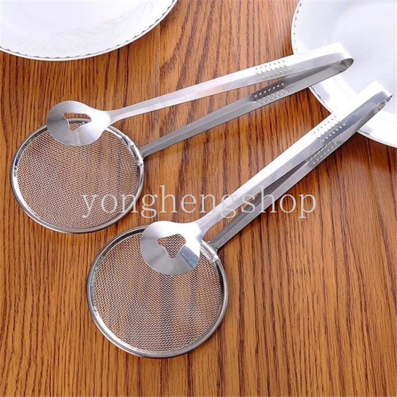 Dụng Cụ Gắp Đồ Chiên Có Lưới Lọc Dầu Bằng Thép Không Gỉ