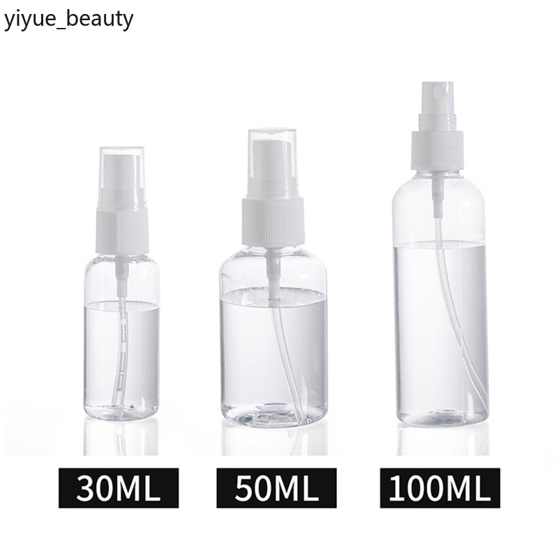 (Hàng Mới Về) Chai Xịt Rỗng Bằng Nhựa Trong Suốt Dung Tích 30 / 50 / 100ml Dùng Chiết Nước Hoa Khi Đi Du Lịch
