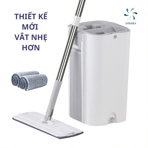 Bộ cây lau nhà thùng lau nhà tự vắt 360 độ chính hãng cao cấp, thùng lau nhà kèm cây lau nhà tự vắt cao cấp, chổi lau