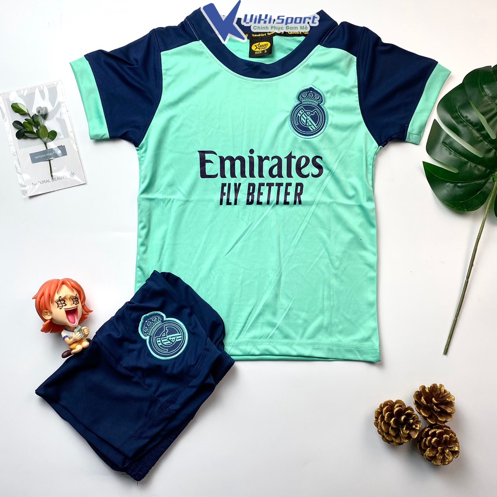 Bộ quần áo đá bóng REAL cho trẻ từ 10kg đến 45kg SV22- ViKi Sport