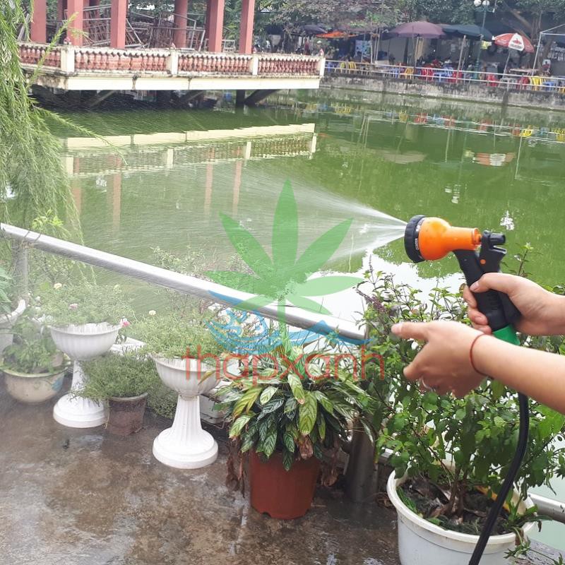 Bộ vòi xịt nước tưới cây, Rửa xe BDT-5212 Vòi nhựa 8 in 1 + 15m dây 16mm