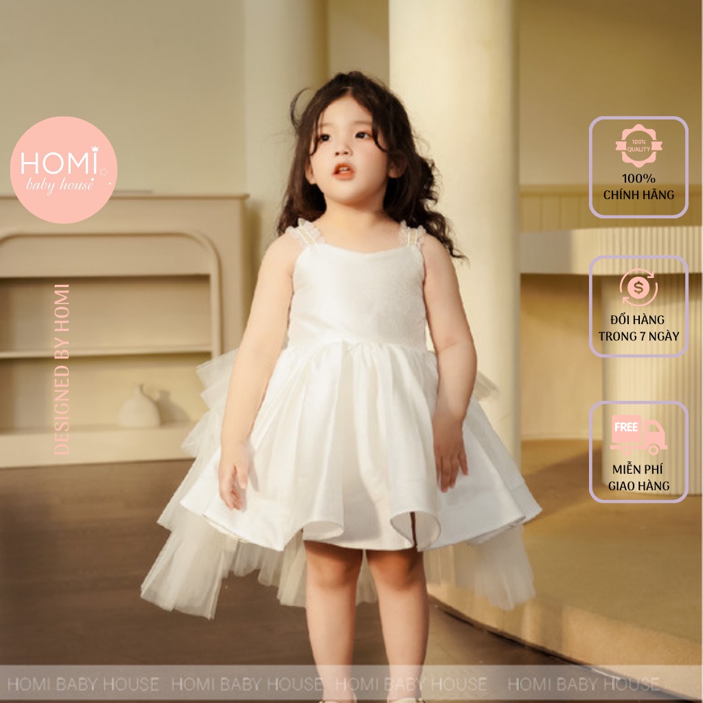 Váy công chúa Iris cho bé gái  HOMI BABY HOUSE đầm công chúa Iris cho bé gái dự tiệc dạo phố