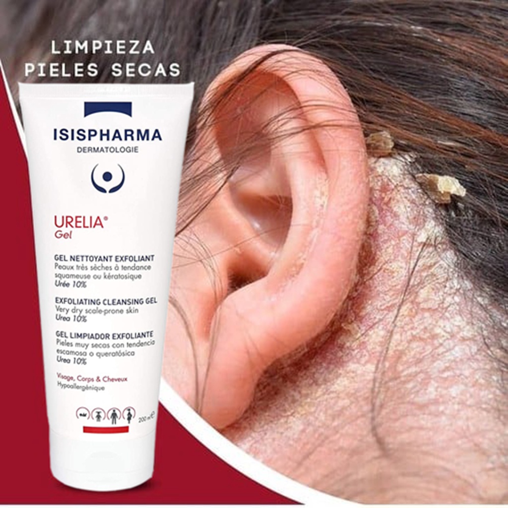 ISIS PHARMA Urelia Gel 200mL - Gel Tắm Cho Da Bị Kích Ứng, Tăng Sừng.
