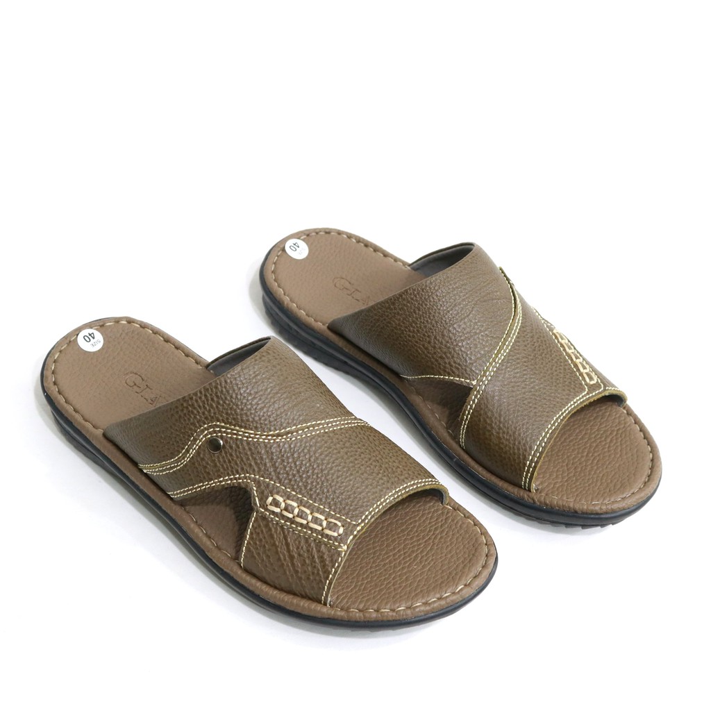 Dép da nam quai ngang