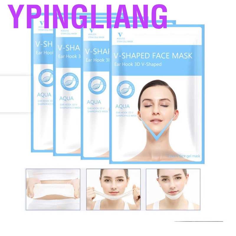 Ypingliang 10 Pcs Face Slim Masks  V Shaped Faces Moisturizing Skin Mask Tightening Lifting Patch