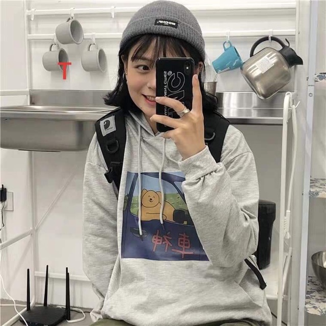 [FREESHIP ĐƠN TỪ 50K] Áo hoodie lợn lái xe chữ tàu DTR1019