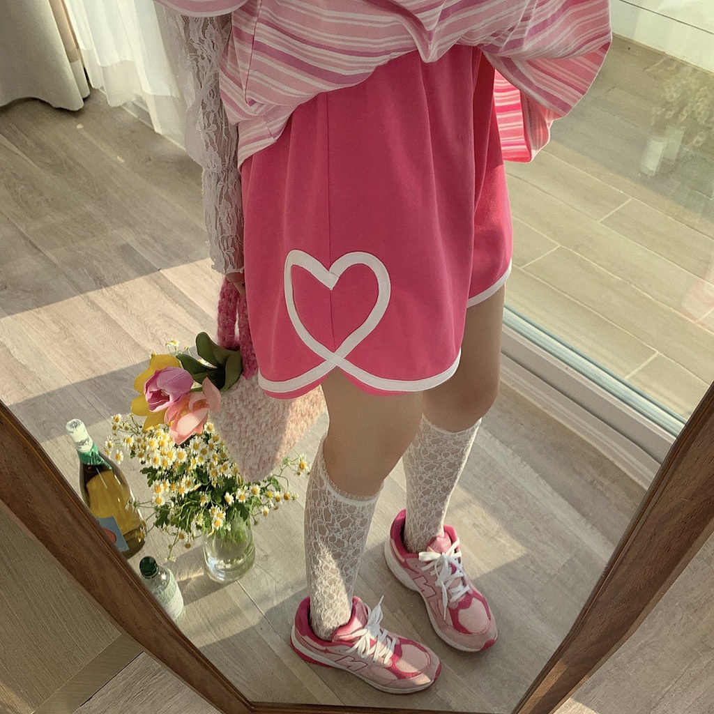 SUXI Quần Short Thể Thao Ống Rộng Màu Sắc Đơn Giản Dễ Phối Đồ Cho Nữ