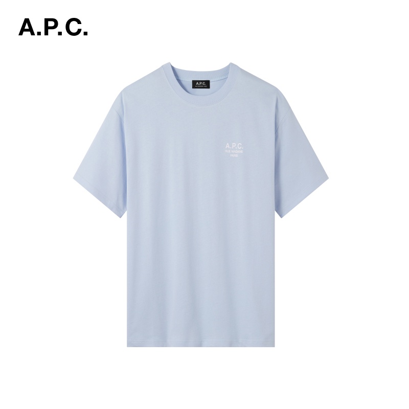 A.P.C. Áo Thun Cotton Tay Ngắn Màu Trơn In Hình RICKIE Thời Trang Cho Nam Và Nữ