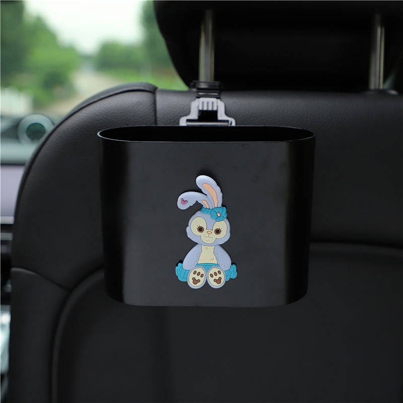 Foldable Car Trash Can Retractable Car Supplies Shopping Bags Hanging Car Seat Rear Cartoon Storage Auto department store supplies