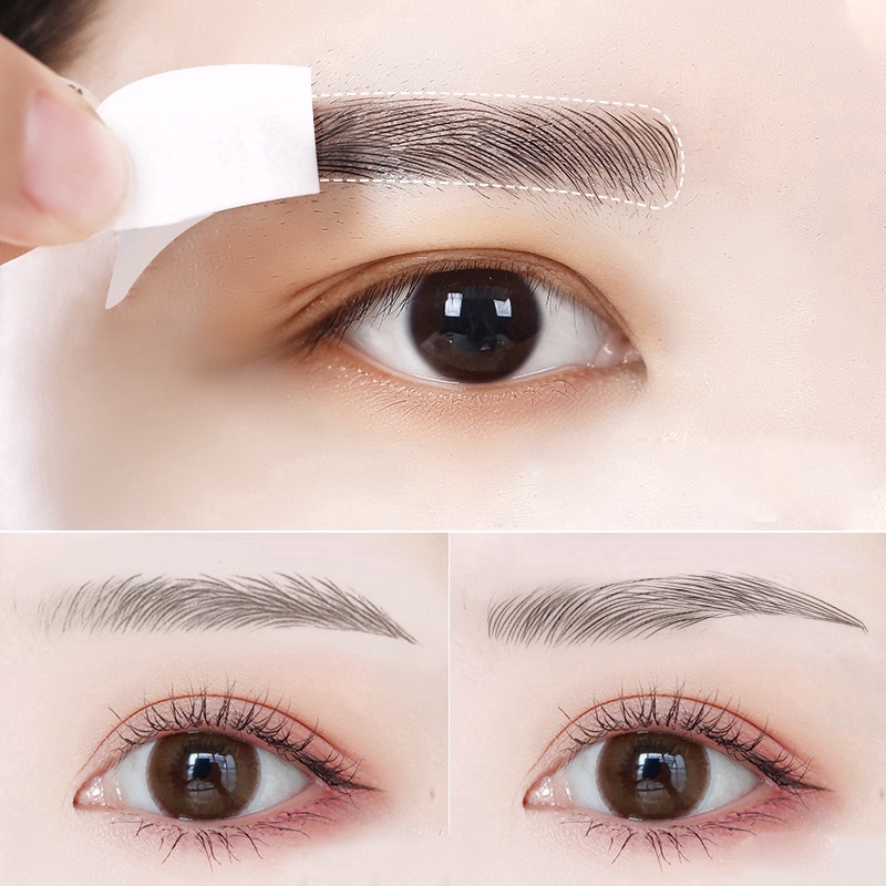 [Hàng mới về] Miếng dán lông mày bán vĩnh viễn phong cách 6d chuyển nước chống thấm nước chuyên nghiệp