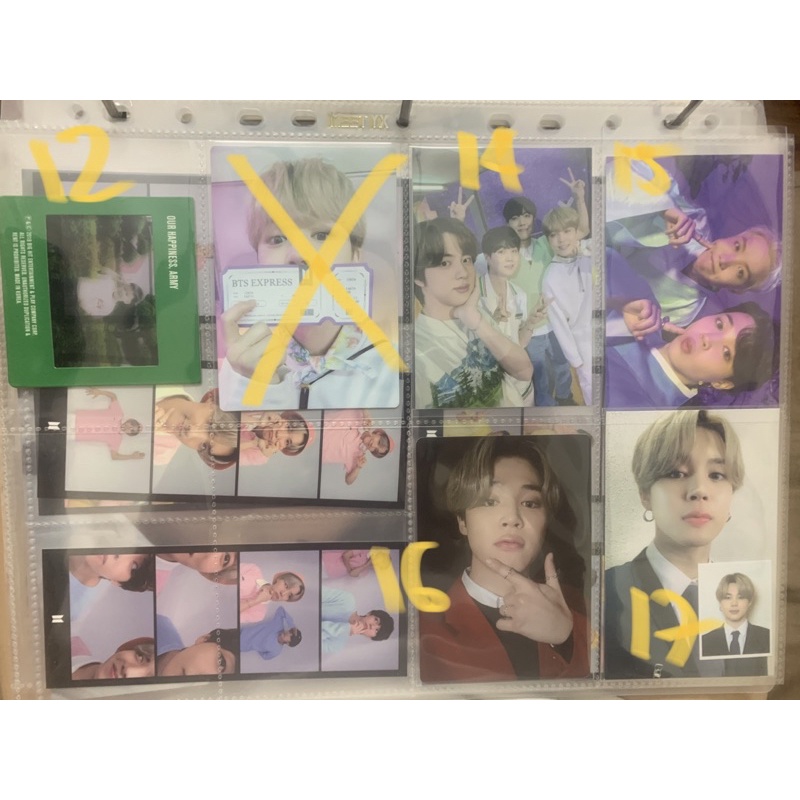 CARD ẢNH MINI PHOTOCARD BTS JUNGKOOK JIMIN CÁC ĐỢT MERCH OFFICIAL